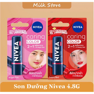 Son trang điểm dưỡng môi nivea hồng ngọt ngào 4.8g