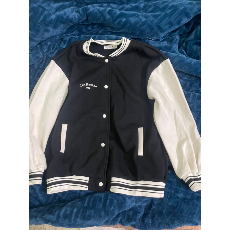 áo bomber mix đen trắng