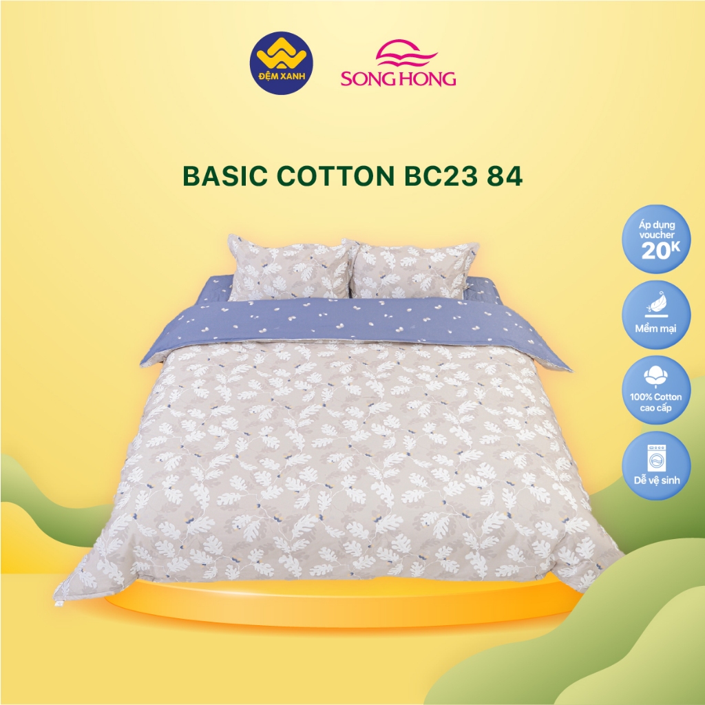 Ga gối chun Sông Hồng Basic cotton mẫu mới 2023-2024
