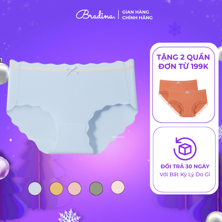 Quần lót thun lạnh thoáng mát Bradina Brief mỏng nhẹ, viền mảnh không lộ viền QLS3