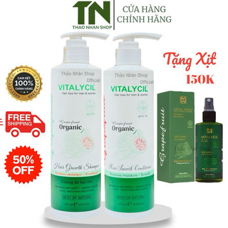 Dầu gội xả, xịt bưởi Vitalycil Grapefruit chống rụng kích mọc tóc 470ML chính hãng