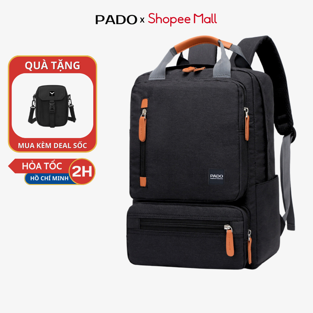 Balo laptop nam nữ thời trang công sở PADO 462 chứa được laptop 15.6in tiện lợi - Chính hãng phân phối