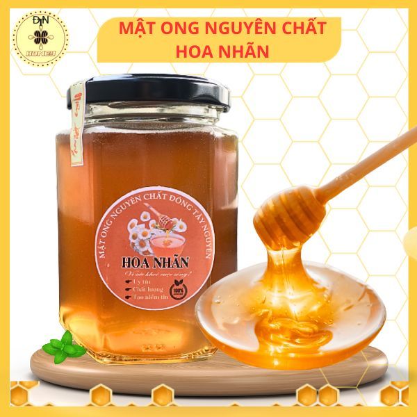 Mật ong nguyên chất mật ong hoa nhãn Đông Tây Nguyên mật ong nguyên chất vị ngọt nhẹ nhàng hoa nhãn làm đẹp da giảm cân
