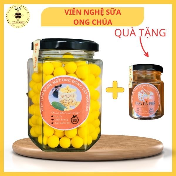 Viên nghệ mật ong sữa ong chúa cao cấp Đông Tây Nguyên 400g (mua số lượng 2 trở lên tặng 100ml mật ong)