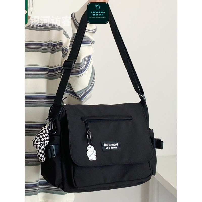 Túi đeo chéo canvas vải canvas phong cách ulzzang unisex nam nữ đựng sách a4 đi học power - xuongbalohonglam