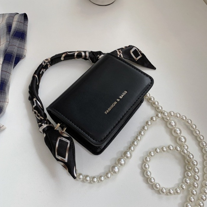 Túi đeo chéo nữ mini kèm khăn dáng vuông nhỏ xinh đi chơi dễ thương PK 660