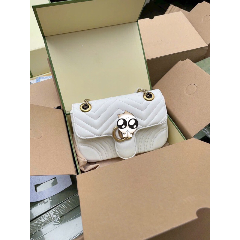 Túi Xách Nữ G Size 23cm Hàng Chuẩn VIP 2 Bocx Nam Châm Sịn Sò Y hình Bên Shop Chụp vì 1 số lý do bên Shop che logo