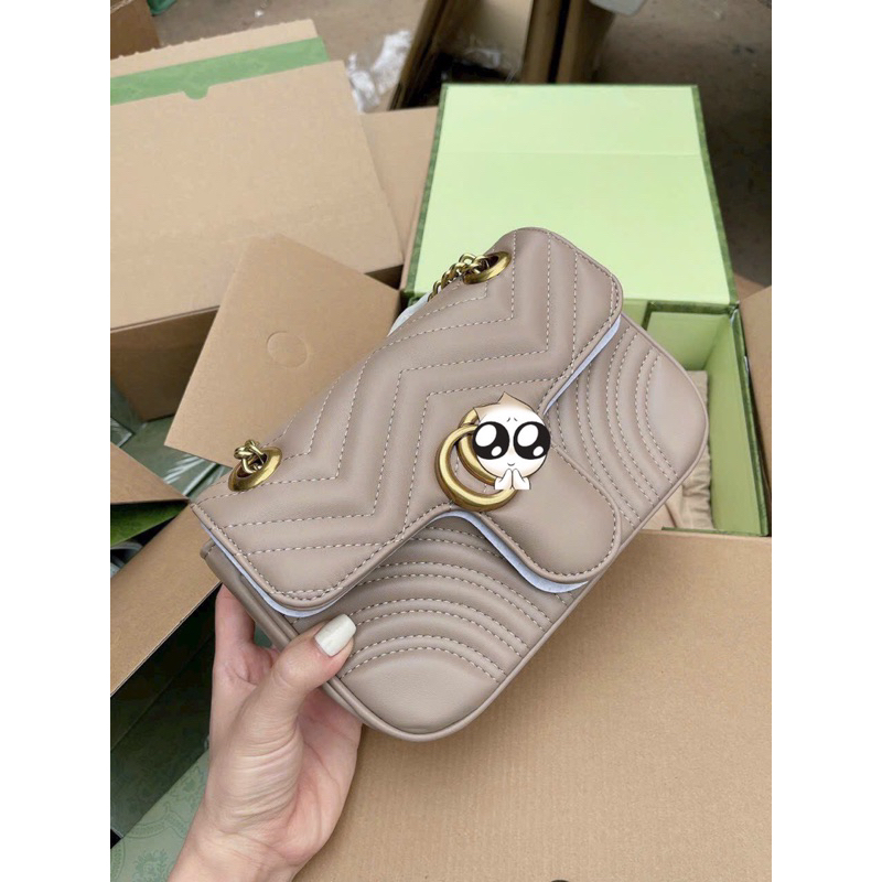 Túi Xách Nữ G Size 23cm Hàng Chuẩn VIP 2 Bocx Nam Châm Sịn Sò Y hình Bên Shop Chụp vì 1 số lý do bên Shop che logo