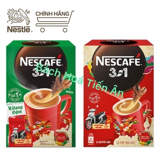 Cà phê sữa NesCafé 3 in 1 vị rang đậm và nguyên bản hòa 320g