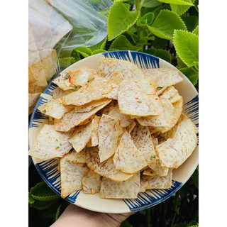 Khoai môn lát sấy mắm hành - 350gr | đặc sản đà lạt