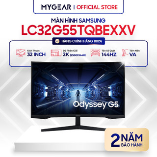 Màn hình cong gaming samsung odyssey g5 lc32g55tqbexxv 32" wqhd va 144hz - bảo hành chính hãng 24 tháng