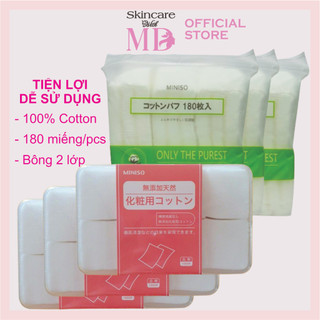{CHÍNH HÃNG} Bông tẩy trang Miniso 180 miếng