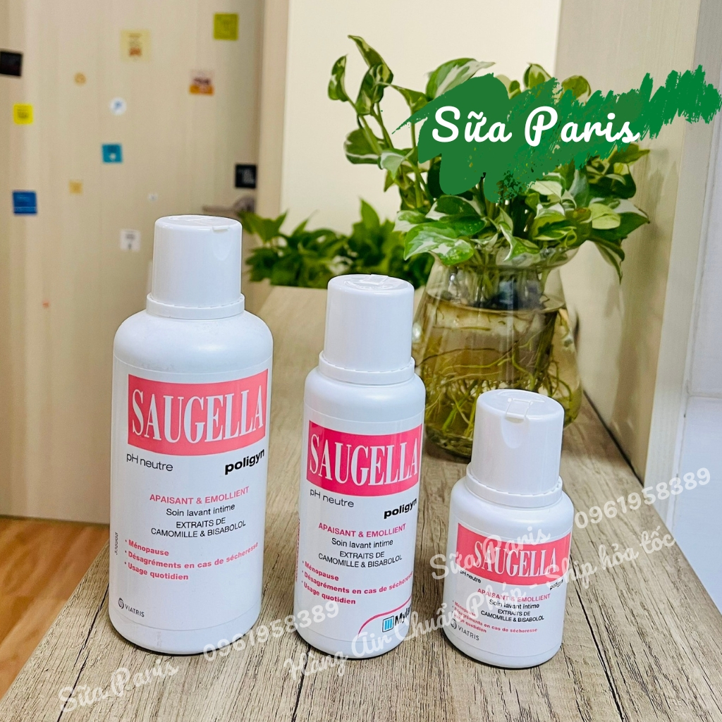Dung dịch vệ sinh phụ nữ Saugella full màu_Sữa Paris Aderma