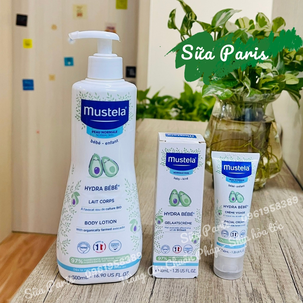Kem dưỡng ẩm Mustela hydra bébé dành chi trẻ từ sơ sinh_Sữa Paris Aderma