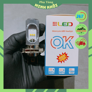 Bóng đèn led ok 3 chấu dành cho xe máy