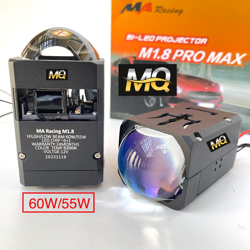 Đèn Pha Bi Cầu M1.8 Pro Max Chính Hãng MA Racing 60w 2024 Độ Trong Choá Đèn Tương Đương Bi Cầu 2.0 Khác MT Light