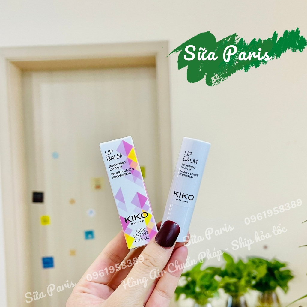 Son dưỡng môi Kiko lip balm không màu, giúp môi dưỡng ẩm mịn màng và hồng hào_Sữa Paris Aderma