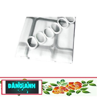 Rèm cửa nhà tắm loại 9 móc 1.8 x1.8 m - họa tiết ô vuông