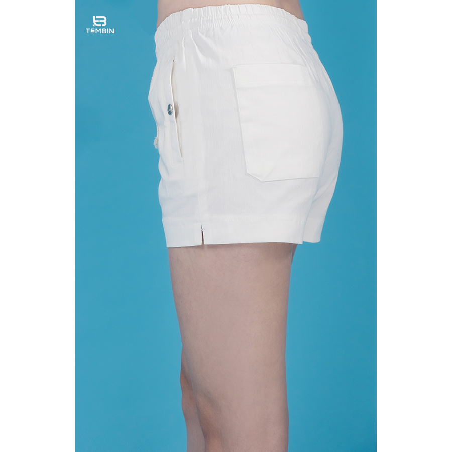Quần Short Kaki Nữ Co Giãn Đai Thun TEMBIN