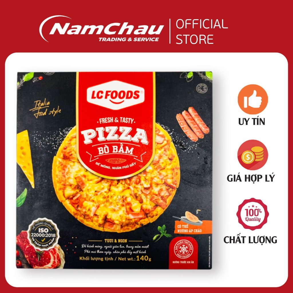 Pizza nhân bò bằm La Cusina (LC Food) 140g (13cm) nướng 5 phút tiện lợi [HN giao hỏa tốc]
