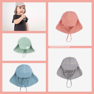 Nón che gáy chống nắng cho bé chính hãng Bu Baby vải Linen size 12m-4y