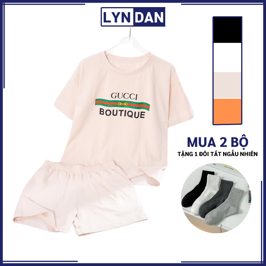 Set đồ nữ GUCCI chất cotton 100% dày dặn. bộ đồ nữ cộc tay (KIỂM TRA TRƯỚC KHI NHẬN)