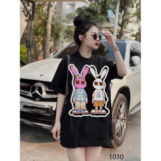 Áo thun Bigsize thỏ cặp chữ X (60-100Kg)