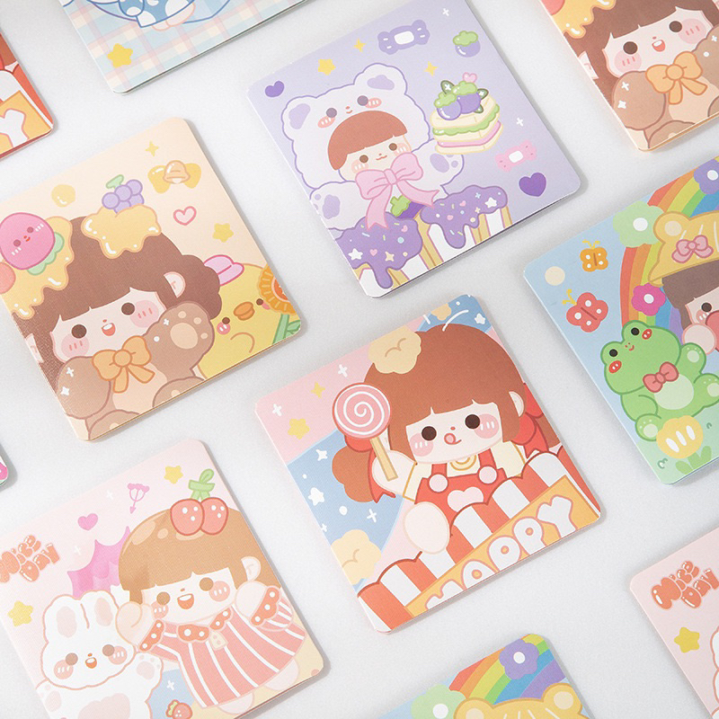 Thiệp chúc mừng sinh nhật, cảm ơn họa tiết hoạt hình dễ thương