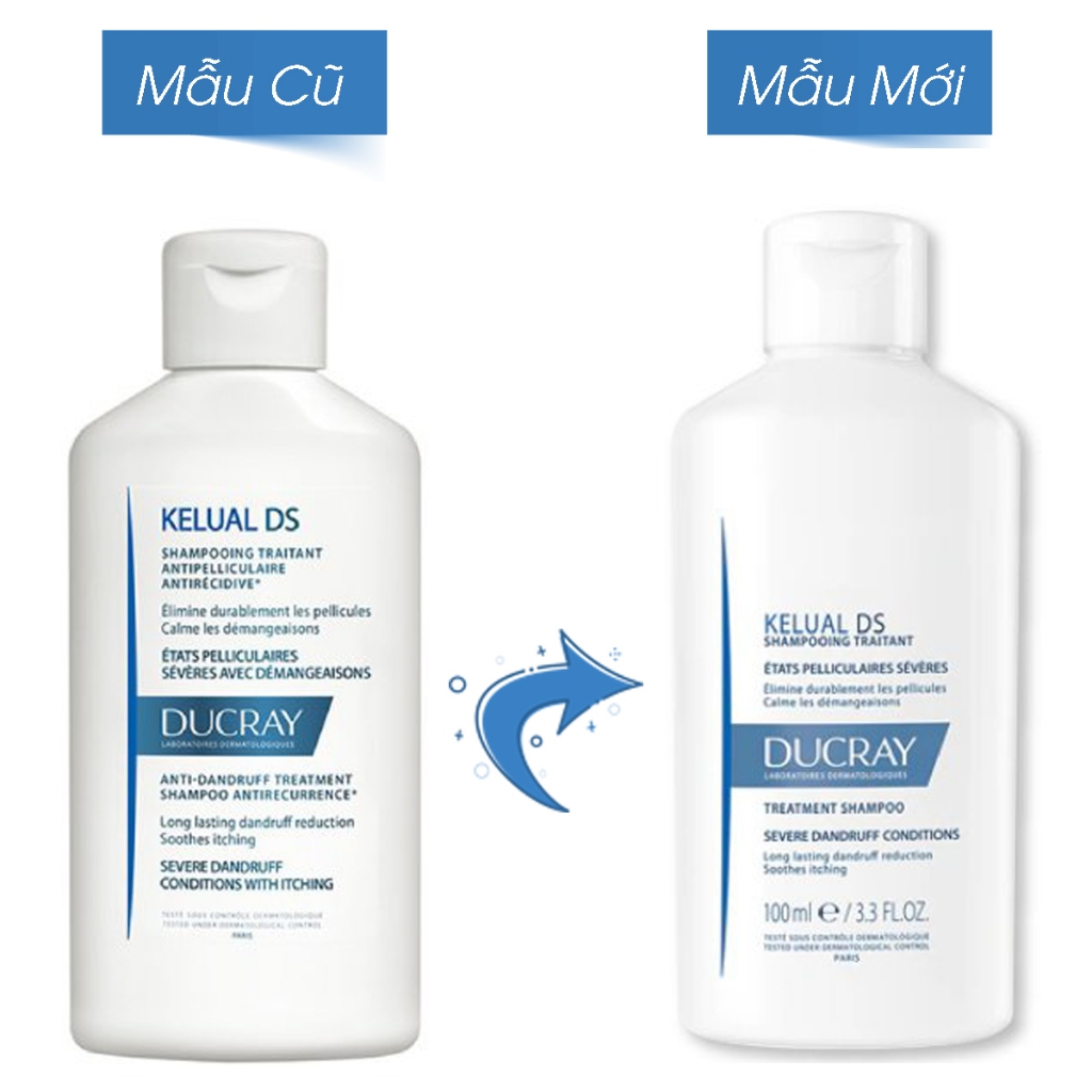 Dầu Gội Ducray Kelual DS Shampoo Giảm Gàu, Ngăn Ngừa Gàu Tái Phát 100ml