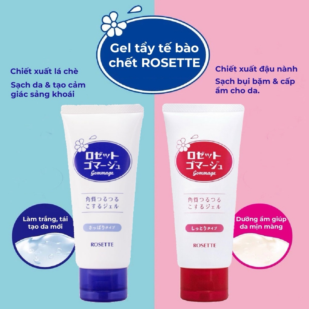 TẨY DA CHẾT MẶT ROSETTE GOMMAGE PEELING GEL