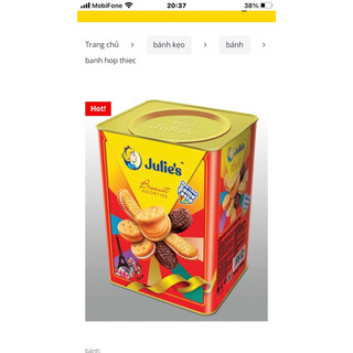 Date mới Bánh  quy  Julie's hộp  thiết 500g  malaysia