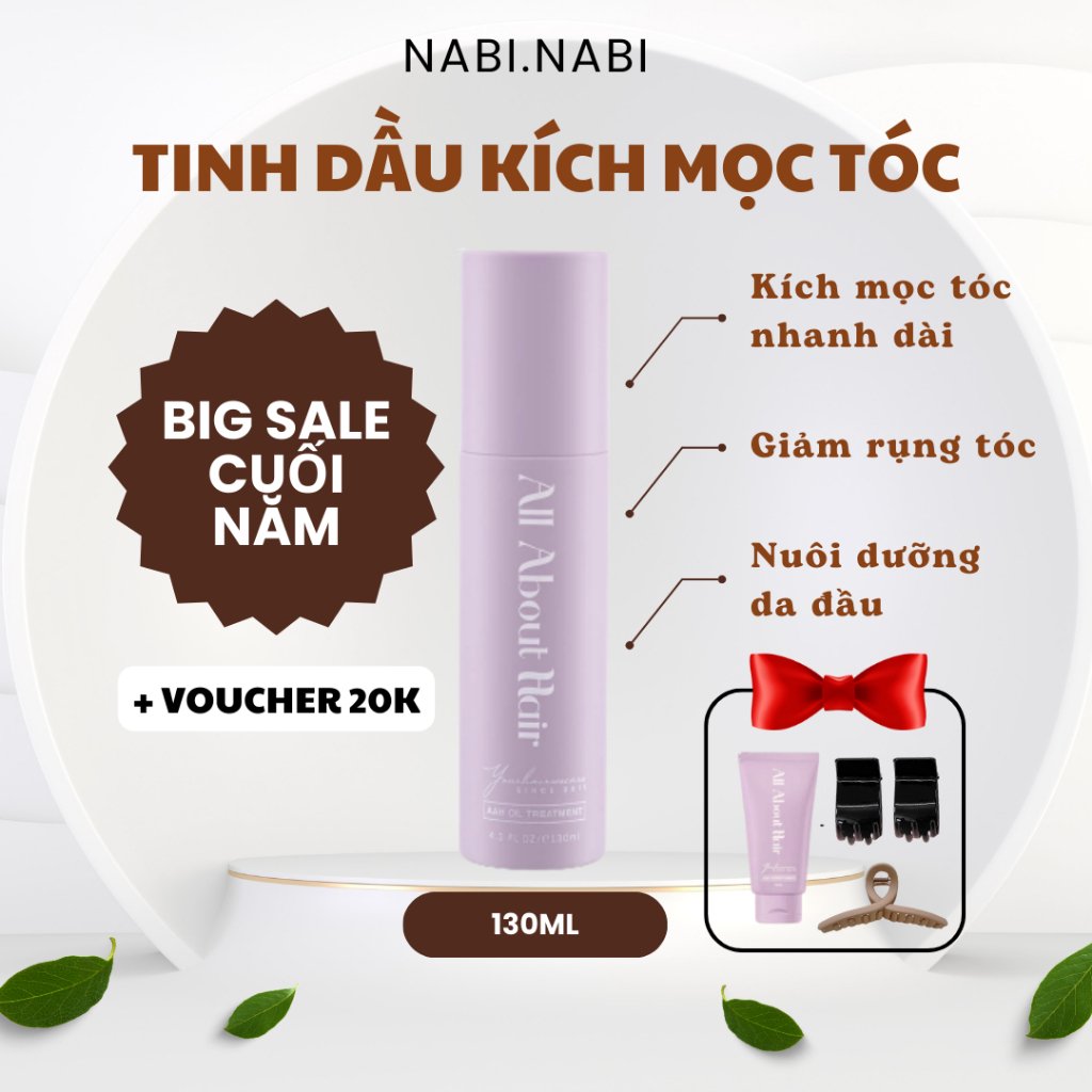 Tinh dầu chăm sóc kích thích mọc tóc All About Hair dầu ủ chăm sóc tóc Oil Treatment 130ml NABI