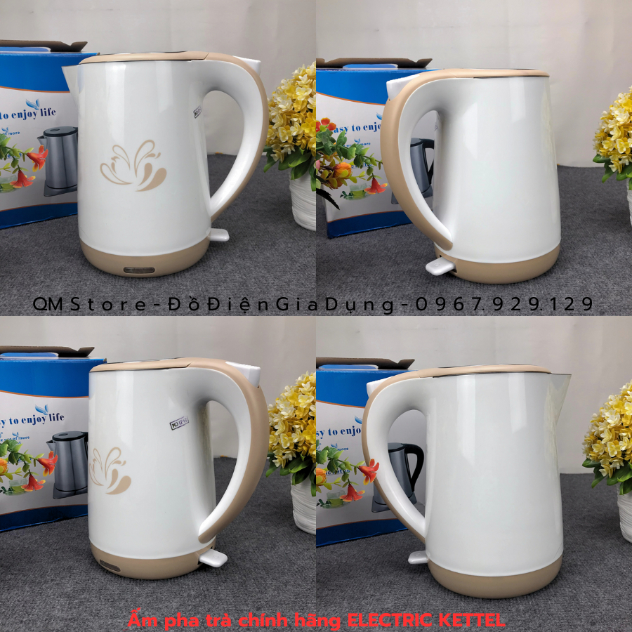 Ấm siêu tốc Electric Kettle PS-C10 bền đẹp , Ấm siêu tốc Electric Kettle lòng inox 304 tự ngắt khi sôi tiện lợi QM Store