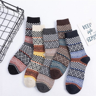 Set 5 đôi tất vớ thổ cẩm cho nam vintage basic kết hợp được với nhiều loại giày