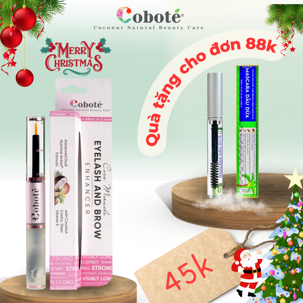 Serum dưỡng mi & mày Coboté 10ml Mi dài trông thấy chỉ sau 2 tuần
