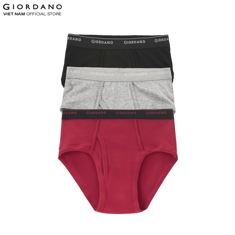 Bộ 3 Quần Lót Nam Dạng Tam Giác Men's Briefs Giordano 01178504