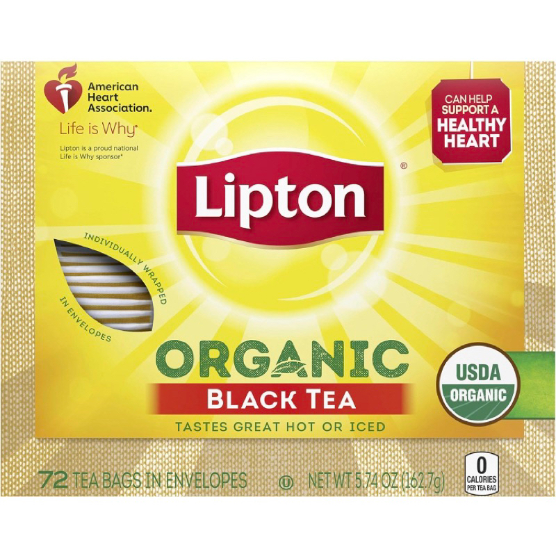 Trà đen Lipton hữu cơ Organic Lipton Black Tea Bags 72 gói USA