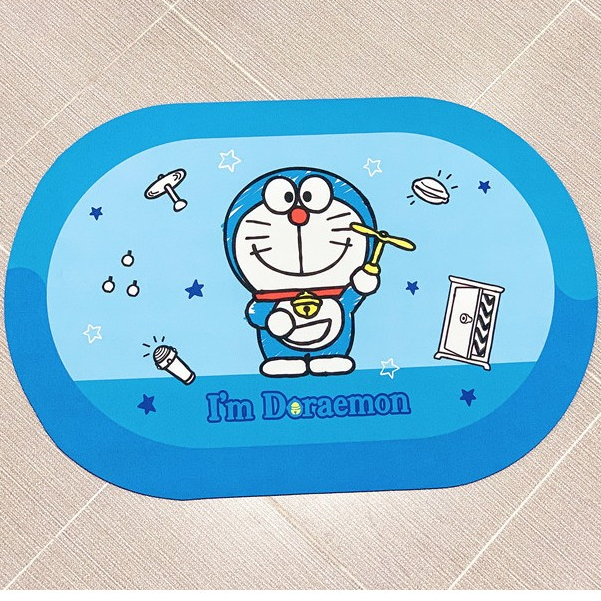 Thảm chùi chân chống trượt Hello Kitty - Doraemon