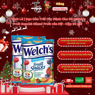 Kẹo dẻo trái cây dành cho bé welch's fruit snacks mixed fruit của mỹ - hộp 90 gói