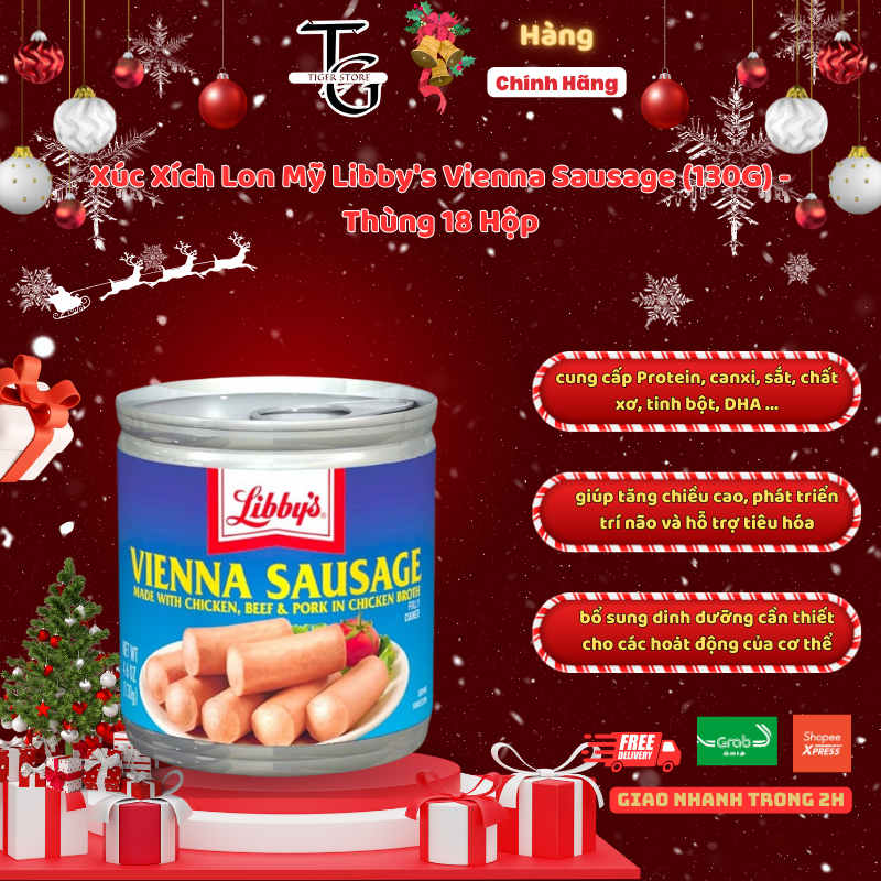 Xúc Xích Lon Mỹ Libby's Vienna Sausage  - Thùng 18 Hộp