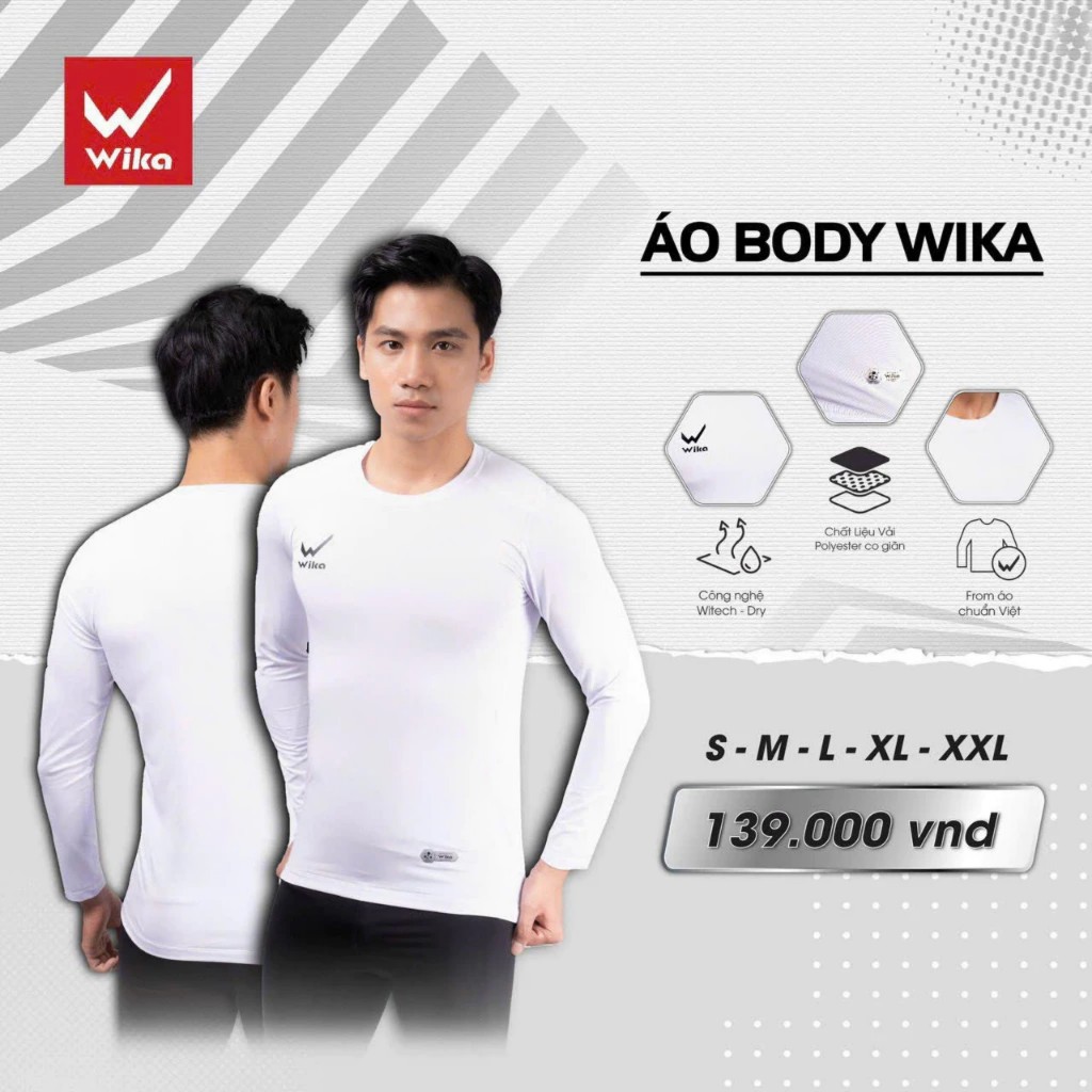 Áo Body Thể Thao Giữ Nhiệt WIKA Co Giãn Thoải Mái Khi Vận Động