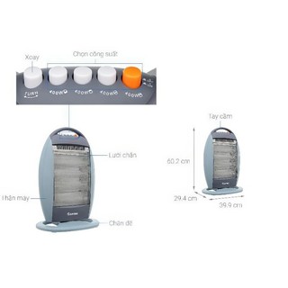 Máy sưởi halogen RAPIDO 4 bóng