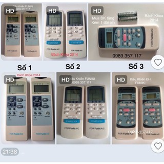 Điều khiển điều hòa funiki remote máy lạnh funiki - tặng kèm pin AA