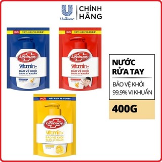 Nước rửa tay lifebuoy diệt khuẩn túi 400g