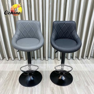 Ghế Ngồi Livestream, Ghế Quầy Thanh Toán Mẫu Nỉ Da Có Tựa Lưng Tiện Lợi Chân Ghế Điều Chỉnh 60-80cm, Xoay 360 độ