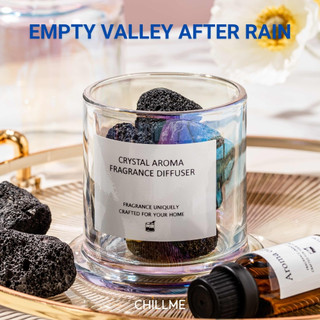 Bộ tinh dầu khuyếch tán Luxury Chillme đá thạch anh hương Empty Valley After Rain trầm ấm thú vị