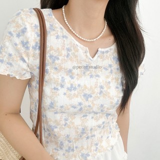 Áo babytee hoạ tiết hoa nhí basic phong cách hàn quốc