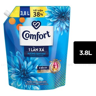 Nước xả làm mềm vải comfort 1 lần xả hương ban mai túi 3.7l