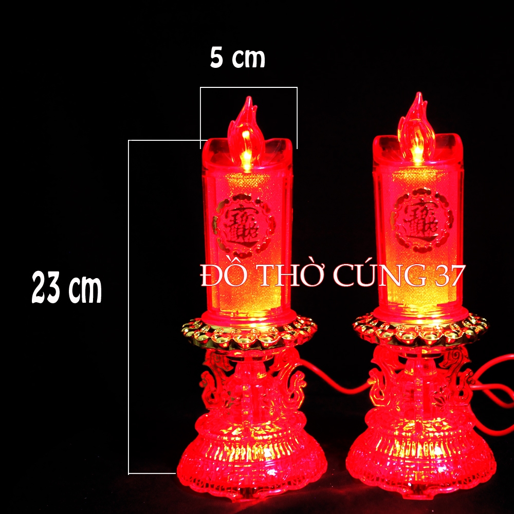 [ 1 Cặp ] ĐÈN CẦY CHIÊU TÀI  MÀU ĐỎ D2 - ĐIỆN
