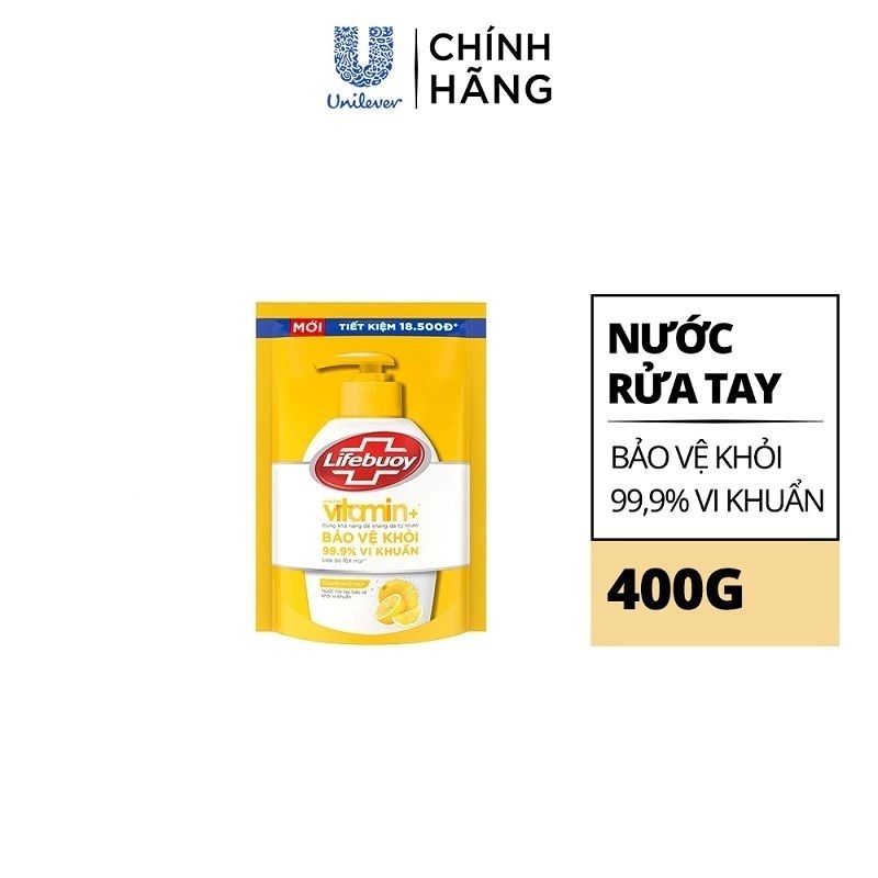 Nước rửa tay lifebuoy diệt khuẩn túi 400g